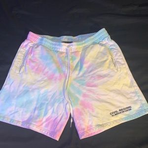 Civil Regime Pastel Tie Dye Sweatshorts